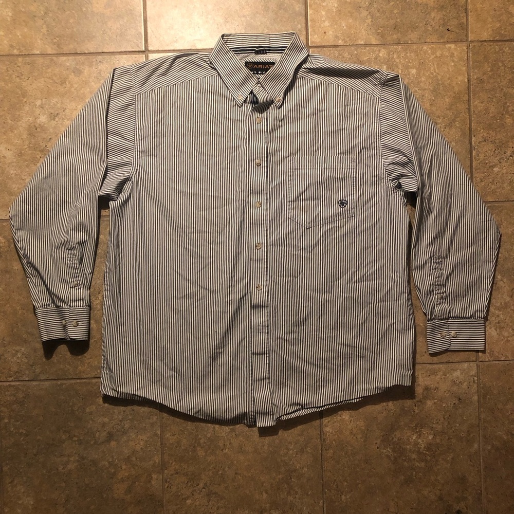 Ariat Black and White Casual Button Down Shirt